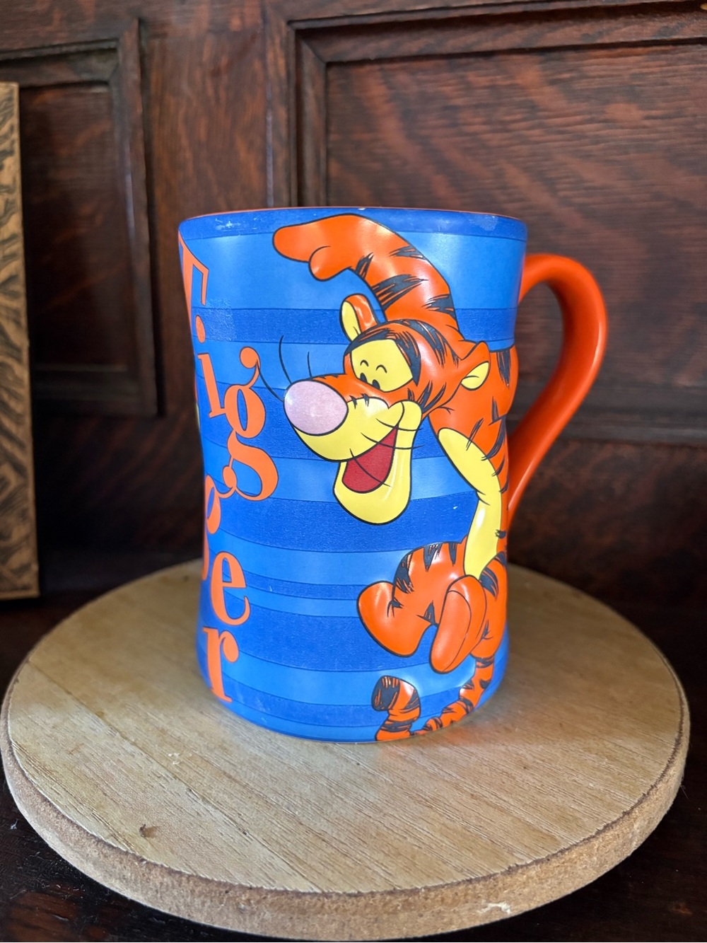 Disney Store Blue & Orange Tigger Ceramic Mug